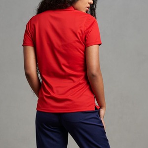 Camiseta Polo Básica de Moda para Mujer al por Mayor, de Poliéster Suave y Algodón, Manga Corta, Estampado por Transferencia Térmica, Color Sólido, Transpirable - Product Image 2