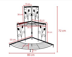 Support à plantes à 3 niveaux fait main, en métal, autoportant, pour pots de fleurs, étagère de présentation pour plantes d'intérieur et d'extérieur, décoration moderne pour la maison et le jardin - Product Image 6