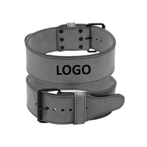 Leather <b>Weight</b> Lifting <b>Belt</b> Adjustable Waist Support for Strength <b>Training</b> Unisex Buckle Closure - Product Image 1