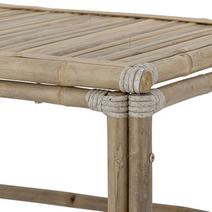 Rustic Bamboo <b>Table</b> Vintage Style Eco-Friendly <b>Portable</b> Wooden Side <b>Table</b> For Outdoor Garden Backyard Dining Event Party - Product Image 4