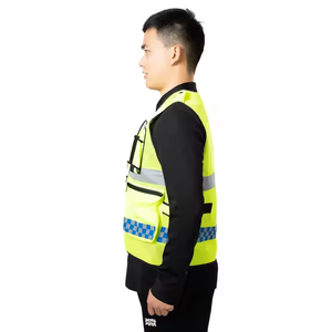Chaleco de Seguridad Reflectante Multibolsillos para Hombre, Chaqueta 100% Poliéster para Guardias de Seguridad, Uso en Todas las Estaciones, Tráfico, Construcción, Ropa de Trabajo - Product Image 2