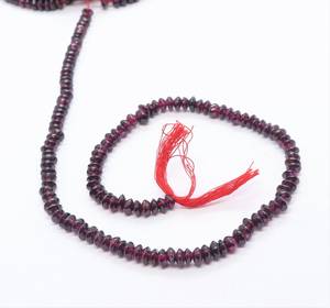 AAA Mozambique <b>Garnet</b> Smooth Button Round Beads 4-4.5 MM <b>Garnet</b> Smooth Rondelle Beads 14 Inch Natural Mozambique <b>Garnet</b> Fancy - Product Image 6