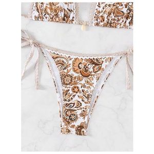 Bikinis de Tiras 2026, Traje de Baño Sexy para Mujer, Color Sólido, con Relleno, Conjunto de Bikini para Natación en Venta - Product Image 6