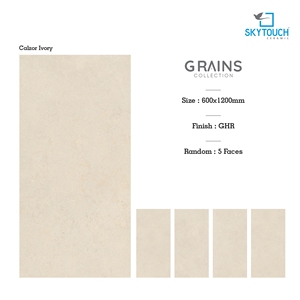 Azulejos de Porcelana Calzor Ivory GHR Surphase para Piso y Pared, 600x1200mm, Acabado Mate, Diseño Interior Moderno - Product Image 3
