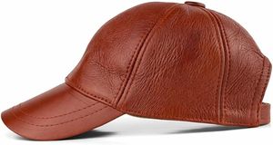 Casquette de baseball en cuir style Old Money personnalisée, minimaliste, en cuir véritable nude, casquette de papa, fournisseur OEM - Product Image 3