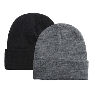 Bonnet unisexe ODM OEM en acrylique tricoté 100% couleur unie, bonnet d'hiver décontracté pour adultes 56-58CM, blanc et rose - Product Image 4