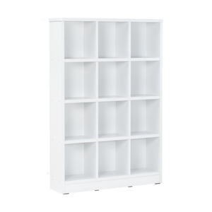 Modern <b>White</b> Wooden Bookcase 9 Shelf <b>Storage</b> <b>Cabinet</b> Floor Standing Book <b>Cabinet</b> for Living Room Home Office - Product Image 1