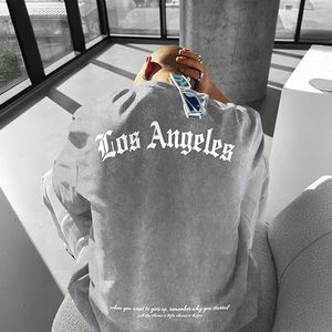 Camisetas Gráficas Vintage Oversize para Hombre, Estilo Urbano de Los Ángeles, Lavado Ácido, Holgadas, Casuales, de Algodón - Product Image 5