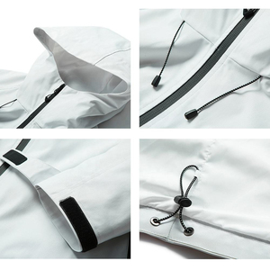 Softshell <b>Men</b>’s Windbreaker <b>Jacket</b> Waterproof <b>Lightweight</b> Hooded Hiking & Breathable Polyester Nylon Tracksuit - Product Image 5