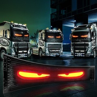Panel de Pantalla LED Flexible con Animación Dinámica de Ojo de Demonio para Vehículo, Luces LED de Ojo Parpadeante para Coche, Luces de Ojos de Diablo para Camión