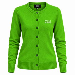 เสื้อสเวตเตอร์ผู้หญิงสีเขียวล้วน แขนยาว คอวี ทรงพอดีตัว ผ้าถักอะคริลิก คุณภาพดีจากซัพพลายเออร์ชั้นนำ - Product Image 1