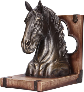 Sujetalibros Decorativo con Forma de Cabeza de Caballo para Escritorio de Oficina, Estantería y Decoración del Hogar - Product Image 1