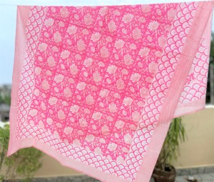 Indian Hand block Printed Cotton <b>Sarong</b>, Women <b>Sarong</b>, Cover-Up Soft Voile Fabric Summer Pareo 1 Piece Gift Her - Product Image 3