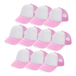 Gorra Trucker de Malla Blanca, Roja y Negra, de 6 Paneles, Ajustable, Unisex, Estilo Casual de Béisbol, Color Sólido, para Primavera/Verano - Product Image 4