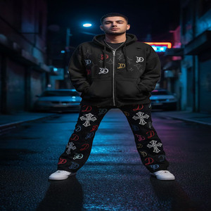 ชุดวอร์มผู้ชายคุณภาพสูง ปักโลโก้ได้ตามต้องการ แบบ 2 in 1 ผ้าฝ้าย ระบายอากาศ กันลม แห้งเร็ว เหมาะสำหรับฤดูหนาว - Product Image 6