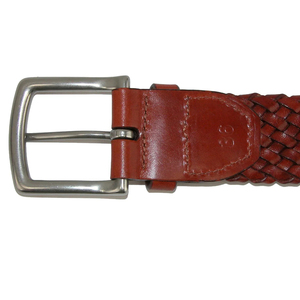 Cinturón Trenzado de Cuero Genuino para Hombre 2026 con Logotipo Personalizado, Hebilla de Latón, Estilo Casual, Venta al por Mayor OEM, Tejido Artesanal - Product Image 3