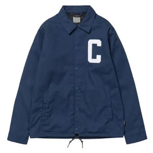Wholesale Women's Navy Blue <b>Coach</b> Jacket With White C Logo Turn-down Collar Regular Fit Preppy Style Training Jacket Unisex - Product Image 5