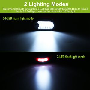 27LED Compact Portable Magnetic <b>Flashlight</b> Hang Lights with Hook for Camping Hiking Emergency-Headlamp Category - Product Image 4