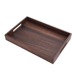 ถาดเสิร์ฟอาหารเช้าโรงแรม รูปทรงสี่เหลี่ยมผืนผ้า ขายส่งจากโรงงาน ถาดไม้ทำมือสำหรับเสิร์ฟอาหารและจัดเก็บ ถาดไม้ขายดี - Product Image 4