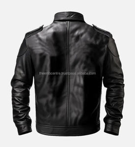 Últimas chaquetas de moda de cuero genuino de corte regular de moda chaqueta de moda de cuero de diseño premium de calidad superior para hombres - Product Image 4