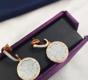 Pendientes elegantes de moda para mujer con piedra de circón, accesorios de boda para fiesta, hechos principalmente de latón para regalos - Product Image 2