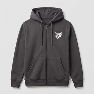 Sudadera con Capucha para Hombre Dumela, Color Gris Oscuro, con Cierre, de Algodón y Felpa, Informal, con Logotipo Frontal, Corte Regular, para Otoño - Product Image 1