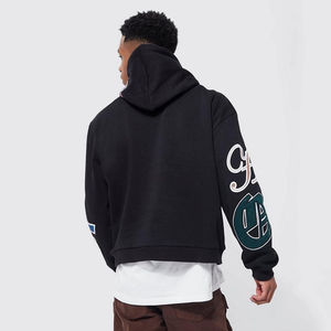 Vente en gros directe fabricant : Molleton épais en coton mélangé pour sweats à capuche à impression en relief, vêtements d'hiver personnalisés pour hommes, séchage rapide - Product Image 2