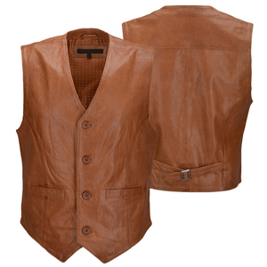 Wholesale Real Leather Sleeveless <b>Jacket</b> - High-Quality Men's Casual Fashion <b>Vest</b> for Global Export - Product Image 3