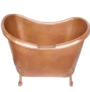 อ่างอาบน้ำแบบขาตั้งคู่ทรงคลาสสิก ดีไซน์ขาตั้งแบบ Clawfoot ราคาถูก คุณภาพดี ผิวสัมผัสทองแดงโบราณ ขายส่งจากอินเดีย - Product Image 3