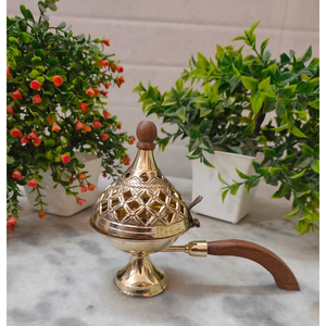 Quemador de Incienso de Latón Atemporal, Religioso, Tradicional, Ecológico, Decorativo, para el Armonía Interior, la Vida y la Práctica de Meditación - Product Image 3