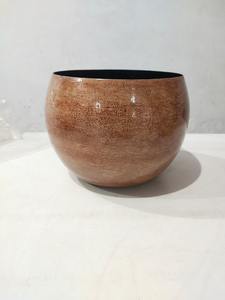 Maceta Decorativa de Metal con Diseño Calado, Acabado en Latón Antiguo, Maceta Moderna para Interiores y Exteriores, Soporte Decorativo para Plantas de Jardín - Product Image 3