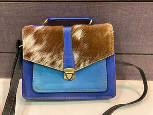 Sac à main en cuir véritable Hair on Hide Bags Sling Bag Recyclé Leather Colorful Bags - Product Image 2