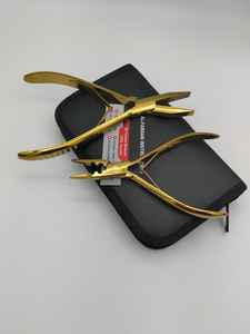 Kit de Pinzas para Extensiones de Cabello Color Oro Plasma, Precio al por Mayor, Alta Calidad, Logotipo Personalizado, Pinza de Dos Orificios y Punta Plana - Product Image 5