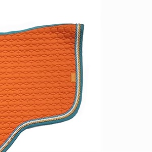 Tapis de selle et couvertures d'équitation personnalisés en tissu polaire, couleurs et logo sur mesure, tapis de selle équestre couleur orange personnalisée - Product Image 3