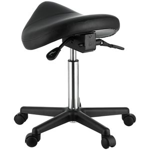 "<b>Height</b> <b>Adjustable</b> Swivel Saddle <b>Stool</b> Chair for Salon 400 LBS Weight Capacity Thickened PU Leather" - Product Image 1