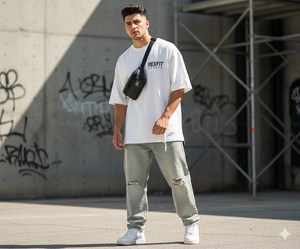 Camisetas Oversize de Color Sólido, Personalizadas con Serigrafía de Logotipo, 100% Algodón Grueso, Estilo Urbano Holgado - Product Image 3