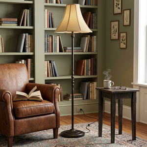 Lampe sur pied LED moderne en métal avec abat-jour coloré, design minimaliste, installation facile pour usage professionnel – Offre Spéciale - Product Image 2