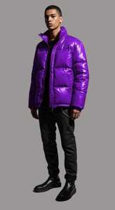 Vestes d'hiver rembourrées pour hommes, surdimensionnées, légères, imperméables, avec logo personnalisé brodé. - Product Image 6