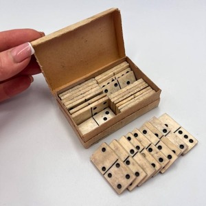 Jeu de dominos double six en os sculpté, fait main, écologique, de qualité supérieure, tuiles de dominos traditionnelles - Product Image 2