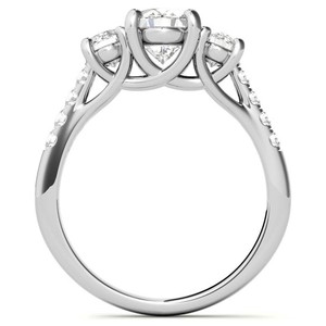 Oval Cut Geometric Moissanite <b>Ring</b> 925 Sterling <b>Silver</b> Rhodium Plated Luxury <b>Solitaire</b> Engagement Wedding Promise Bridal <b>Ring</b> - Product Image 3