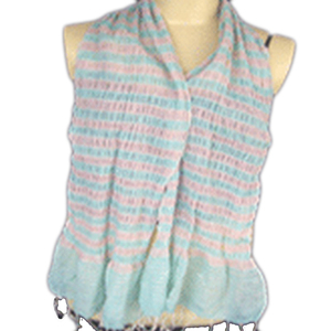 Women's Striped <b>Chiffon</b> <b>Scarf</b> Long Lightweight Fashion Shawl All Seasons Daily Wear Fashion Elastic Cotton and Viscose <b>Scarf</b> - Product Image 4