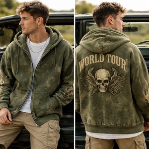 Sweat à capuche zippé délavé à l'acide personnalisé pour hommes et femmes - Fournisseur direct fabricant OEM avec faible MOQ - Product Image 6