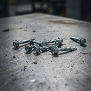 Rust-Resistant <b>Galvanized</b> Finish Self Tapping <b>Screws</b> - External Hex Drive Custom Specifications - Product Image 1