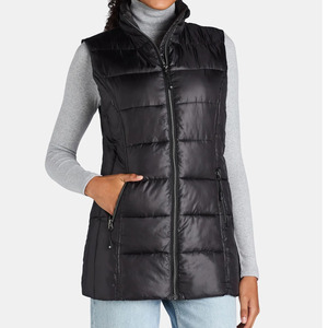 Gilet matelassé personnalisé pour femme, coupe courte, chaud, léger, coupe-vent, pour l'hiver - Product Image 3