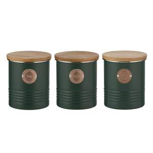 Juego de 3 recipientes para azúcar, té y café, con tapa, para la mesa de la cocina, juego de recipientes decorativos. - Product Image 1