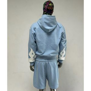 Conjunto de Sudadera con Capucha y Pantalones Cortos para Hombre, Ropa Deportiva Premium, Atuendo para Entrenamiento en Gimnasio, Tela Transpirable, Estilo Casual, Conjunto con Logotipo Personalizado - Product Image 6