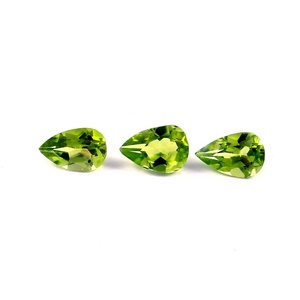 Venta al por mayor 6X9mm Natural AAA peridoto verde pera corte facetado semipreciosa piedra suelta hecha a mano precio de fábrica venta - Product Image 1
