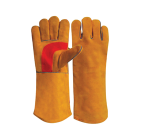 Extra Long Leather Welding <b>Gloves</b> with Fleece Lining Molten Metal Splash Resistant <b>Type</b> B MIG TIG Stick Welding Use - Product Image 3