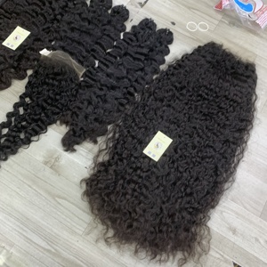 Extensions de cheveux de haute qualité, bouclés birmans, lisses naturels, mèches de cheveux vierges, dentelle suisse brute, fermeture HD 5x5, perruques - Product Image 5