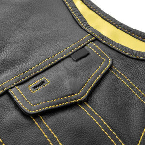 Gilet en cuir d'hiver léger et sans manches, idéal pour un port quotidien confortable, des tenues décontractées et la superposition - Product Image 5